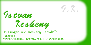 istvan keskeny business card